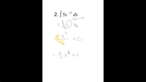 Calculus 5 3 Notes Part 1 Power Rule For Antiderivatives Youtube