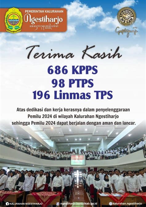 Ucapan Terima Kasih Website Kalurahan Ngestiharjo