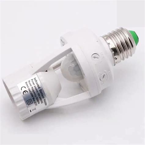 E27 Led 220v Screw Light Bulb Holder Led Pir Infrared Motion Sensor