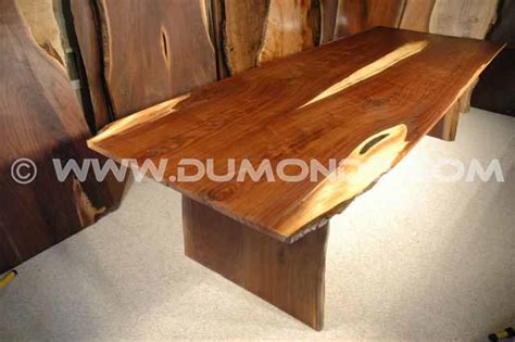 9 Custom Walnut Crotch Slab Dining Table 1B Dumonds Custom Furniture