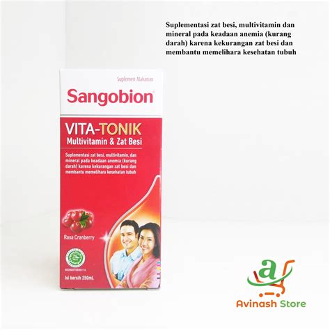 Jual Sangobion Vita Tonik Ml Penambah Darah Anemia Multivitamin