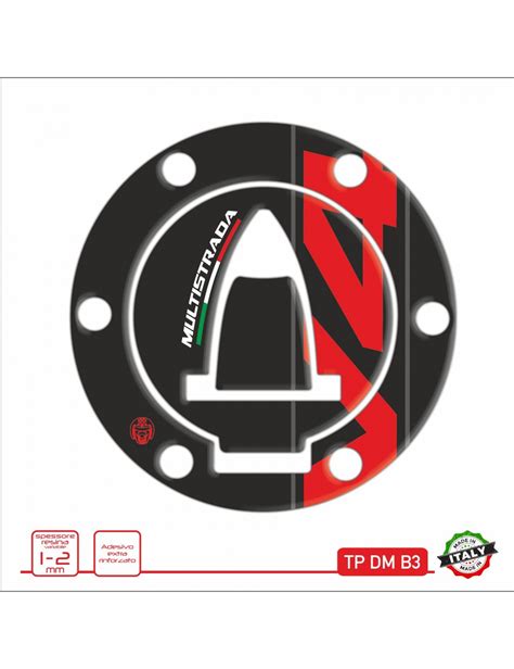 Adesivo Tappo Serbatoio Benzina Resinato 3D Compatibile Con DUCATI