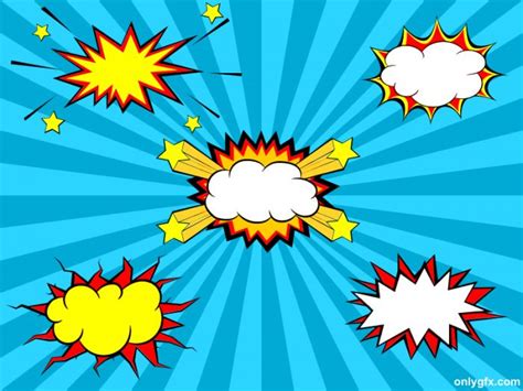 5 Comic Explosion Bubble PNG Transparent SVG Vector OnlyGFX