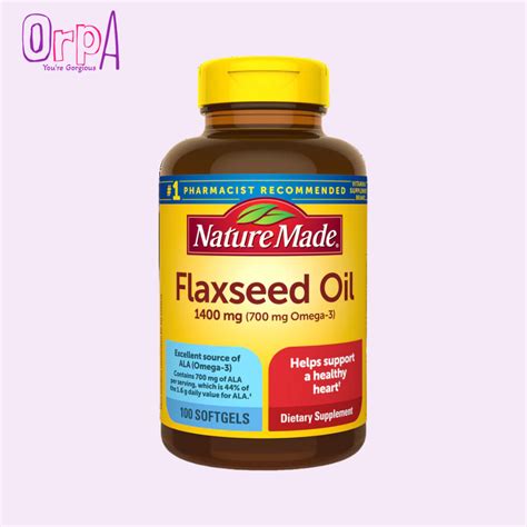 Nature Made Flaxseed Oil Mg Softgels Orpa