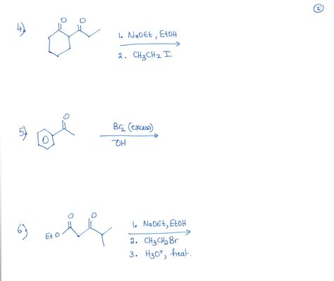 Solved 2 4 1 NaOEt EtOH 2 CH3CH2I 5 2 NaOEt EtOH Chegg