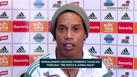 Ronaldinho Gaúcho comenta vaias da torcida do Fluminense Vídeo