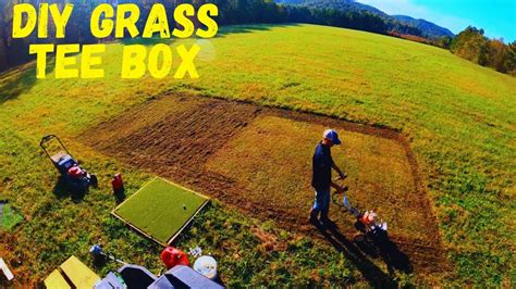 Adding A Grass Tee Box To The Backyard Golf Driving Range Youtube