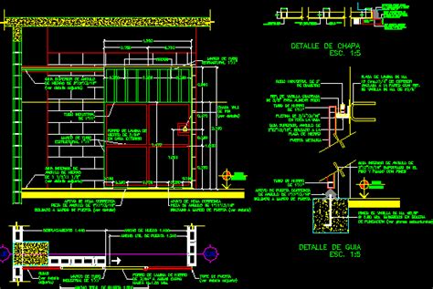 Puerta Corrediza En Autocad Librer A Cad