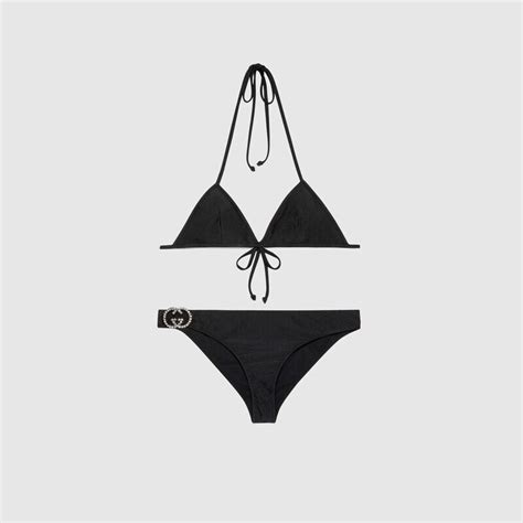 Jersey Bikini With Interlocking G In Black GUCCI TR