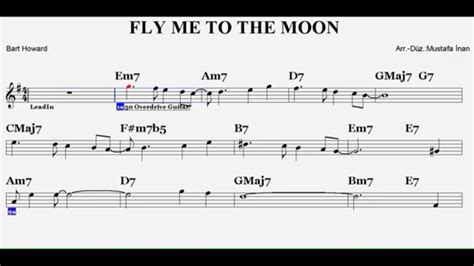 Fly Me To The Moon G Play Along Guitarfluteviolinkeyboardmelodicarecorder Youtube