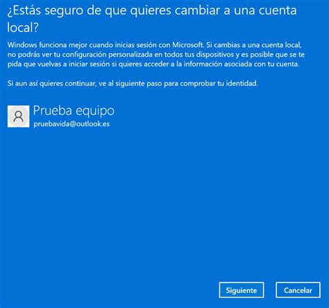 Cambiar A Cuenta Local Windows Manuales Chiptochip Servicios