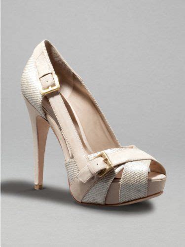 GUESS By Marciano Kiran Nude Peep Toe Platform Stiletto Heel Pump