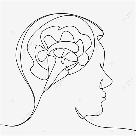 The Tops Of 16 Brain Thinking Abstract Line Drawing For Design