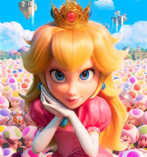 ザスーパーマリオブラザーズムービー 任天堂 Princesa peach De foto a caricatura Arte