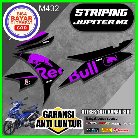 Jual STRIPING STIKER JUPITER MX NEW 135 5 SPEED KODE M432 SETERIPING