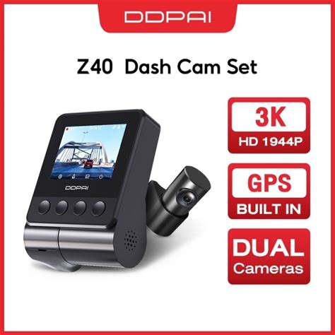 DDPAI Z40 Dash Cam 3K Dual Camera 1944p HD GPS Car Dashcam 140 24