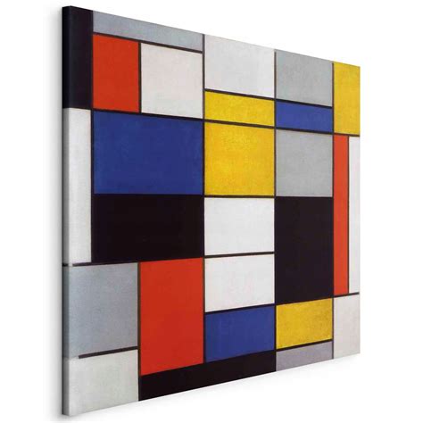 PIET MONDRIAN KOMPOZYCJA OBRAZ NA PŁÓTNIE HANDART ABSTRAKCJA KUBIZM