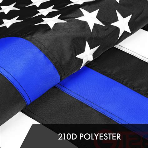 G128 Thin Blue Line Flag 1x15 Ft Embroidered 300d Polyester Ebay