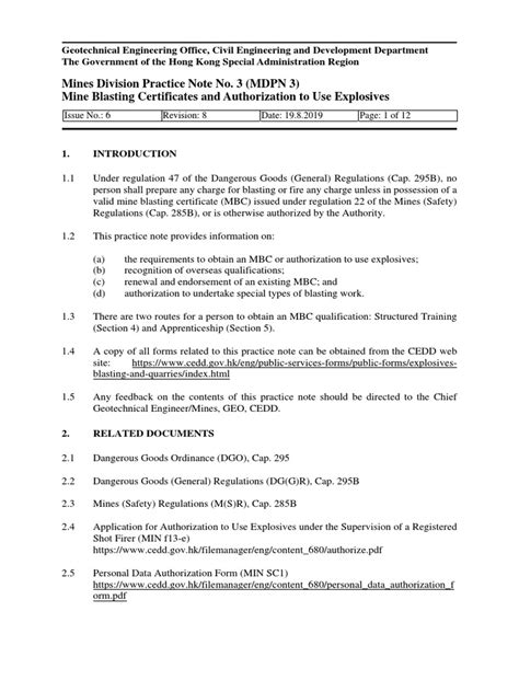 Application Mine Blasting Certificate For Authorization To Use Explosives | PDF | Apprenticeship