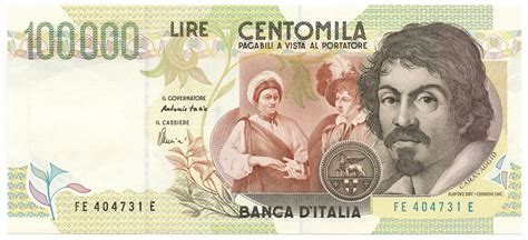 Lire Banca D Italia Caravaggio Ii Tipo Lettera E Qfds