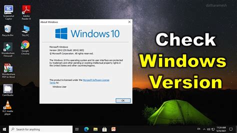 How To Check Windows Version In Pc Laptop Youtube