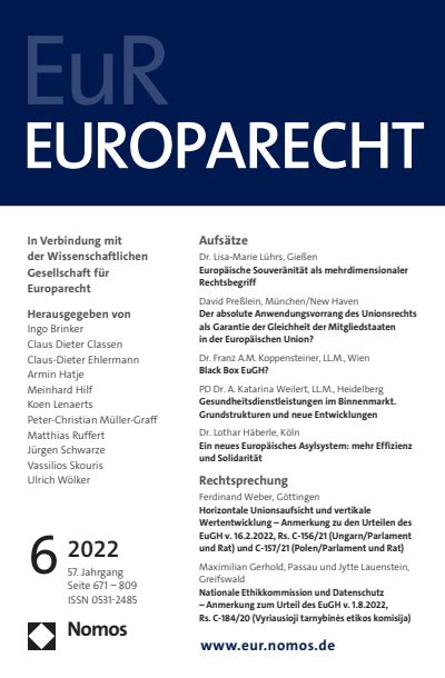 Europarecht EuR Nomos ELibrary