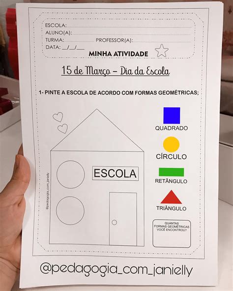 Atividades Do Dia Da Escola Para Educa O Infantil Braincp