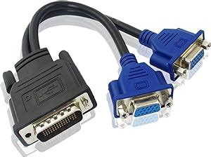 DMS 59 Pin Male To Dual VGA Female Y Splitter Video Card Adapter Cable