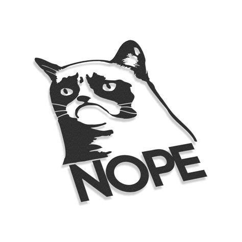 Grumpy Cat Nope | Stickers | Car, moto, bike, 3D stickers | Large ...