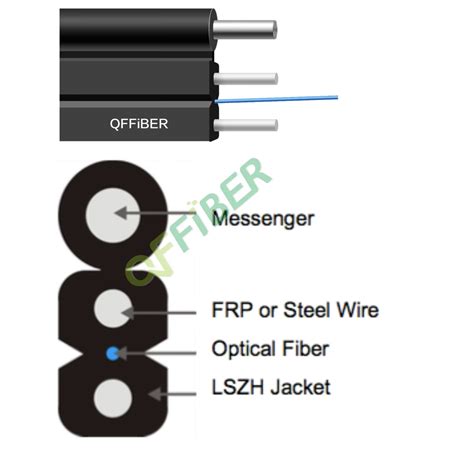 Steel Wire Optical Core Ftth Outdoor Drop Fiber Optic Cable