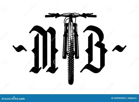 MTB Logo. Mountain Bike T-shirt Print Design. Vector Illustration ...