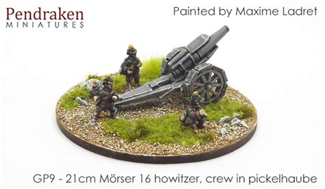 Pendraken Mm Wwi German Cm Morser Lang Howitzer Crew In Picklehaube