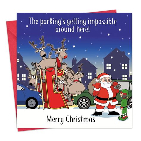 Pack Of 6 Funny Christmas Cards Pack Xmas Multipack Funny Cards