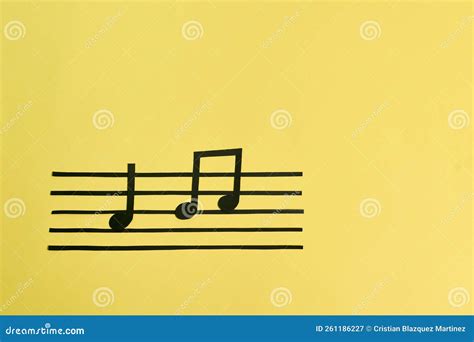 Musical Notes on a Yellow Background Stock Illustration - Illustration ...