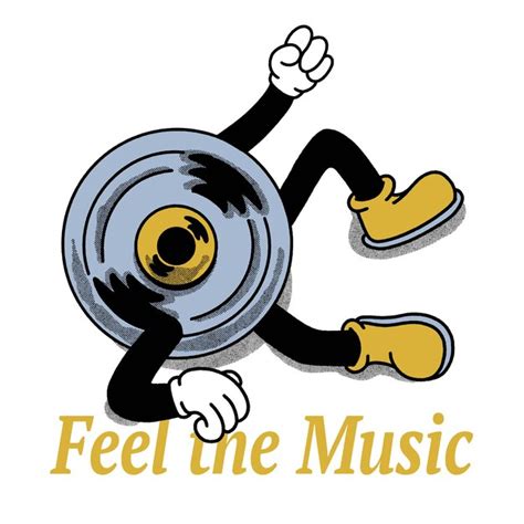 Premium Vector Feel The Music With Cd Groovy Character Design