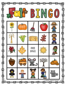 Fall Bingo Game by Coffman's Creative Classroom | TpT