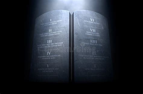 Ten Commandments Tablets stock illustration. Illustration of graphics ...