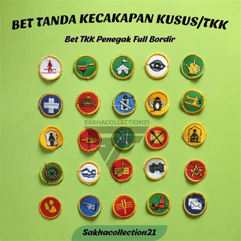 Jual Bet Badge Tkk Wajib Pramuka Penegak Purwa Madya Utama Bordir Murah