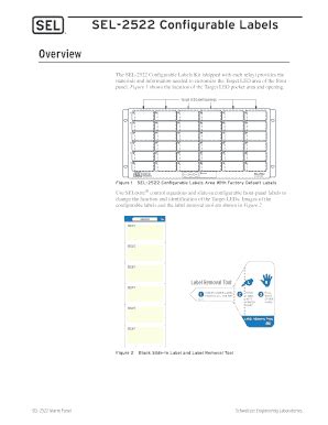 Fillable Online SEL 2522 Configurable Labels Fax Email Print PdfFiller