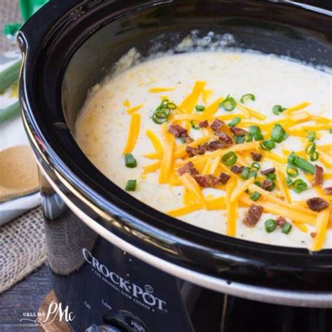 Hash Brown Slow Cooker Potato Soup Call Me Pmc Slow Cooker Potato Soup Crockpot Soup