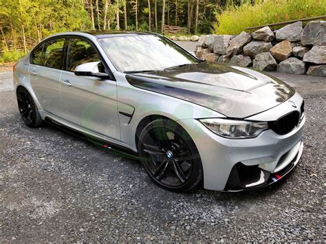 A Silver Bmw F M Gets A New Gts Style Carbon Fiber Hood Rw Carbon