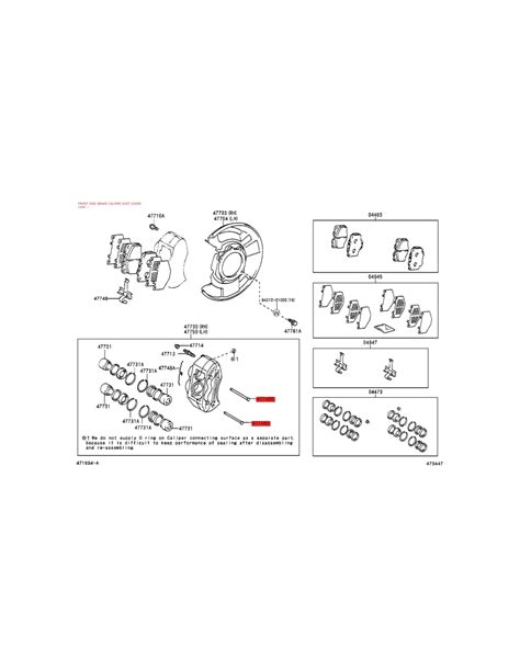 PASADOR PINZA FRENO DELANTERA J7 10 20 ORIGINAL TOYOTA LAND CRUISER