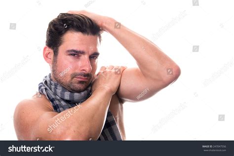 Handsome Man Showing His Muscles Stock Photo 247047556 Shutterstock