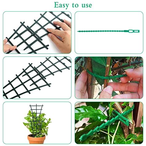 Lot De 8 Treillis De Jardin Pour Plantes Grimpantes Avec 50 Attaches