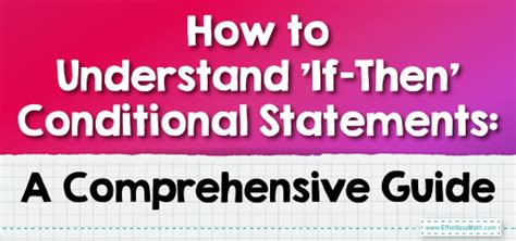 How To Understand ‘if Then Conditional Statements A Comprehensive