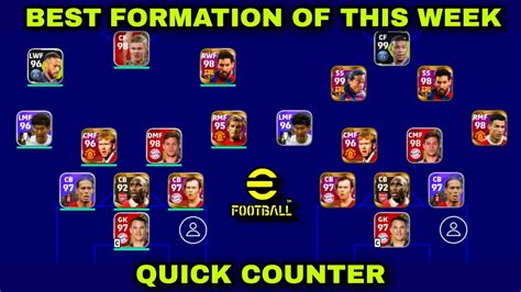 Best Formation Of This Week For Quick Counter In Efootball 2023 Mobile