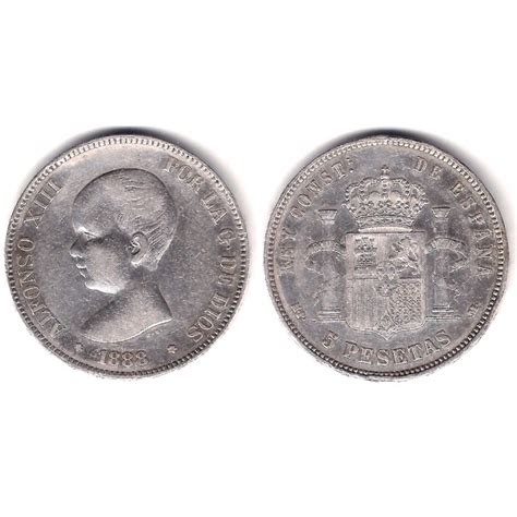 Alfonso Xiii Pesetas Bc Plata Ceca De Madrid Mp M