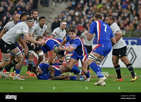 France National Rugby Scrum Half Antoine Dupont 9 In Action During A