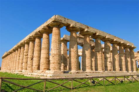 Paestum Temples stock photo. Image of italy, clear, campania - 21381912