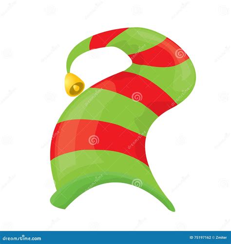 Christmas Elf Hat Vector Illustration Stock Vector Illustration Of